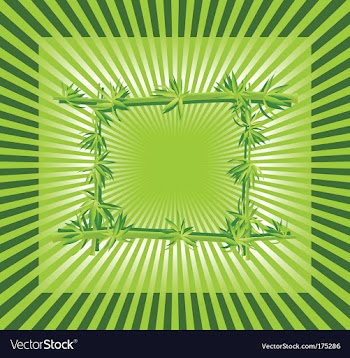 Bamboo frame vector image