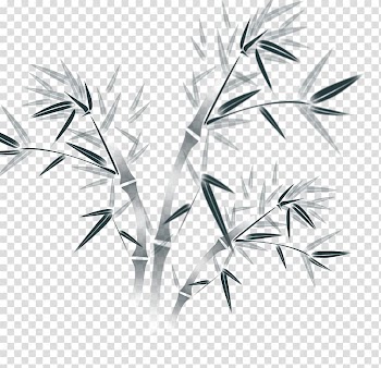 Bamboo Ink wash painting Chinoiserie Ink brush, Chinese ink painting style bamboo FIG. transparent background PNG clipart