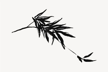 Bamboo leaf line art, Chinese | Free Photo - rawpixel