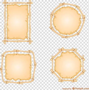 Bambusodae Euclidean frame Computer file, wood decoration transparent background PNG clipart