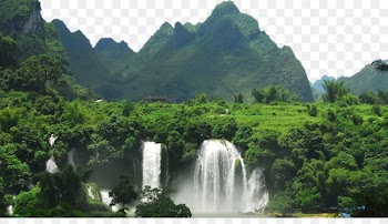Ban Giocu2013Detian Falls Ho Chi Minh City Hanoi Waterfalls Puzzle - Snow mountain universal material 