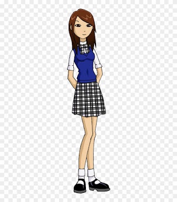 Ban Re Aka The Catholic School Girl By Glee Chan - School Girl Cartoon Png