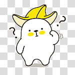 Bana and Nana, white animal illustration transparent background PNG clipart