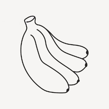 Banana clipart, fruit doodle line | Free Vector Illustration - rawpixel