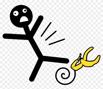 Banana Clipart Slip Pencil And In Color - People Slipping On Banana Peels