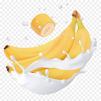 Banana Flavored Milk Banana Flavored Milk Fruit - Hand-painted splash of banana milk png 