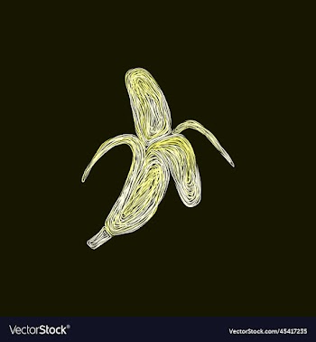 banana fruit artwork style creative design
