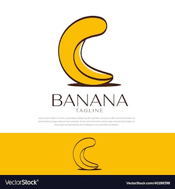 banana fruit logo for food and drink restaurant