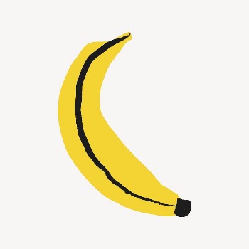 Banana fruit sticker, cute doodle | Free PSD Illustration - rawpixel