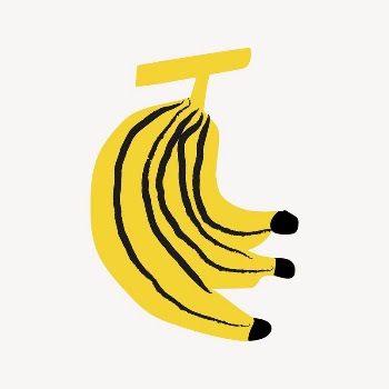 Banana fruit sticker, cute doodle | Free PSD Illustration - rawpixel