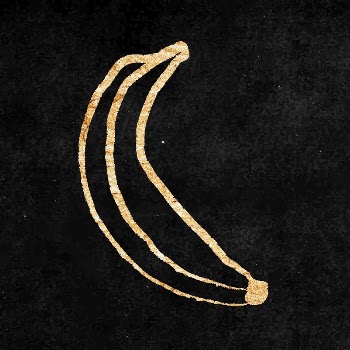 Banana fruit sticker, gold aesthetic | Free Vector Illustration - rawpixel