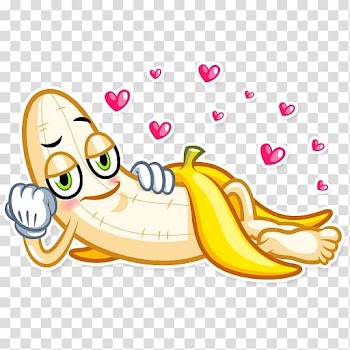 Banana Fruit Telegram Sticker , banana transparent background PNG clipart