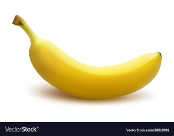 banana on a white background eps 10