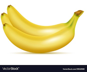 banana path with isolated background eps 10