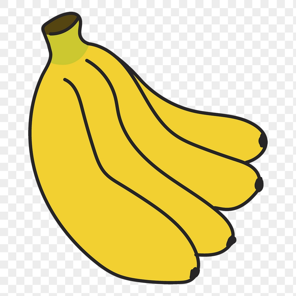 Banana png sticker, fruit doodle | Free PNG Illustration - rawpixel