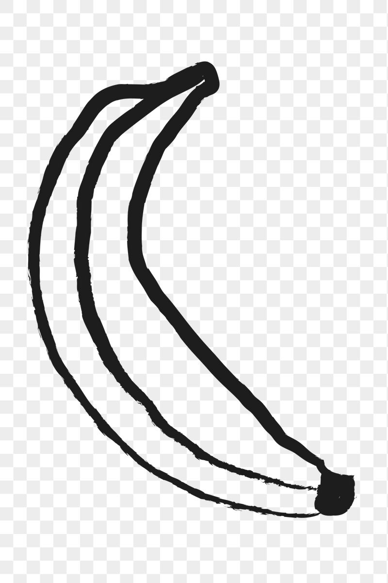Banana png sticker, fruit doodle, | Free PNG Illustration - rawpixel
