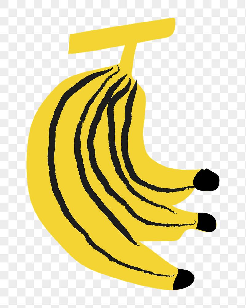 Banana png sticker, fruit doodle, | Free PNG Illustration - rawpixel