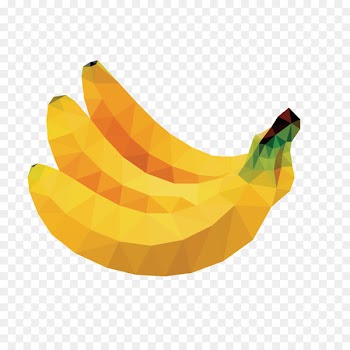 Banana powder Organic food Fruit Ripening - Polygon yellow banana vector 