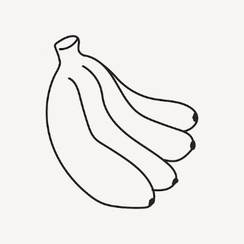 Banana sticker, fruit doodle line | Free PSD Illustration - rawpixel