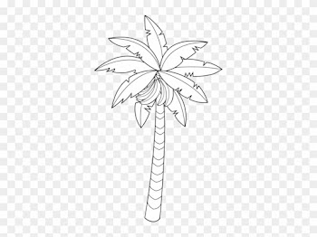 Banana Tree Clipart - Banana Tree Drawing Easy