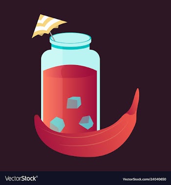Banana with glass and umbrella icon in flat design vector image