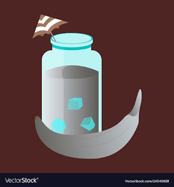 Banana with glass and umbrella icon in flat design vector image
