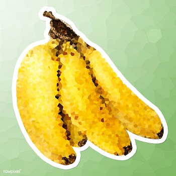 Bananas crystallized style sticker illustration | Free  illustration - 2347676
