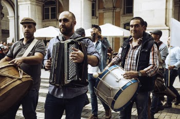 Band Playing on Street