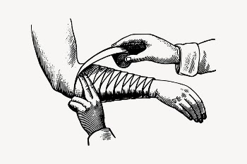 Bandage collage element, drawing illustration | Free Vector Illustration - rawpixel