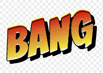 Bang png typography sticker, comic | Free PNG - rawpixel