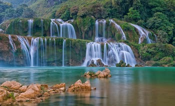 Bangioc waterfall in Caobang, Vietnam