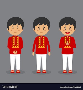 bangladesh character with various expression