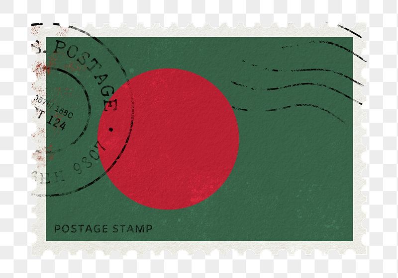 Bangladesh flag png post stamp | Free PNG - rawpixel