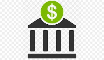 Bank account Money Computer Icons - Blue Bank Icon In Flat Style With The Building Facade With Three 