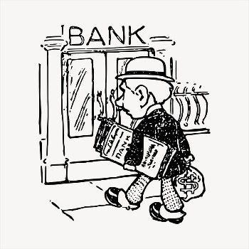 Bank deposit  clipart, vintage | Free Vector - rawpixel