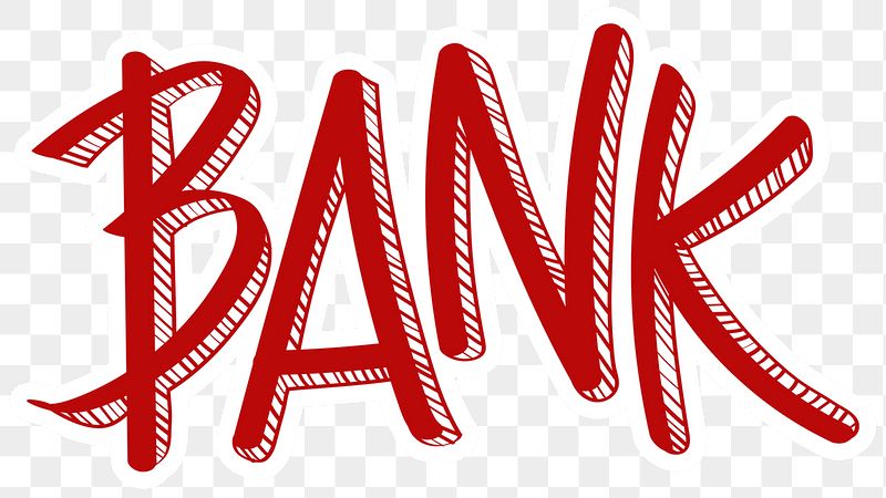 Bank png word sticker typography, | Free PNG - rawpixel