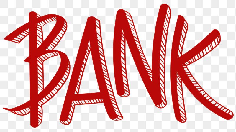 Bank png word sticker typography, | Free PNG - rawpixel