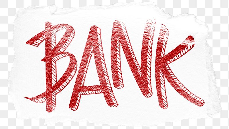 Bank png word sticker typography, | Free PNG - rawpixel