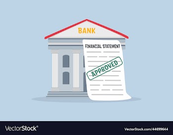 bank with approved financial statement document