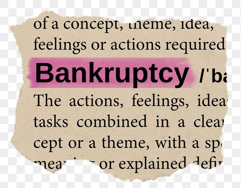 Bankruptcy png word sticker, torn | Free PNG - rawpixel