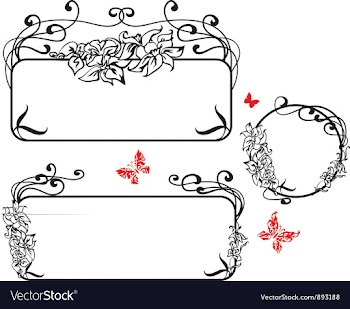 Banner Art Nouveau style vector image