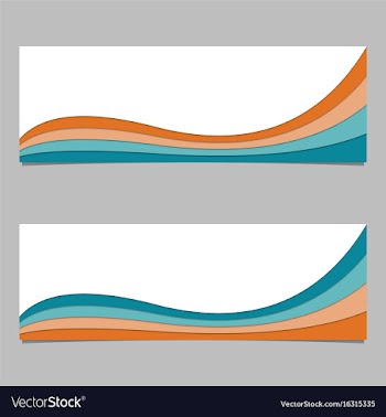 Banner background from curved layers - graphic vector image