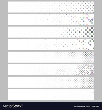 Banner background set - rectangular dot pattern vector image