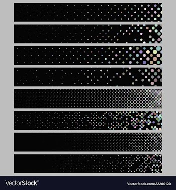 Banner background set - rectangular dot pattern vector image