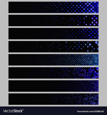 Banner background set - rectangular dot pattern vector image