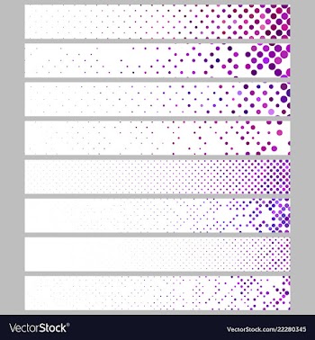 Banner background set - rectangular dot pattern vector image