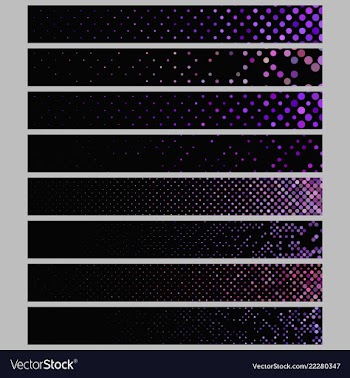 Banner background set - rectangular dot pattern vector image