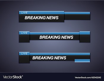 banner breaking news important news illust