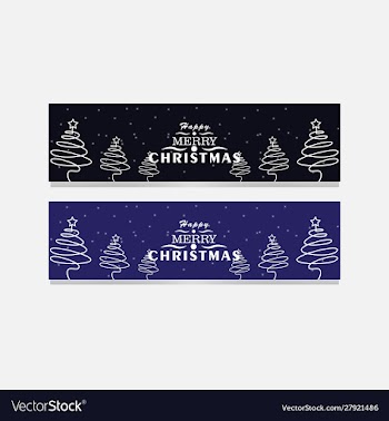 Banner christmas vector image