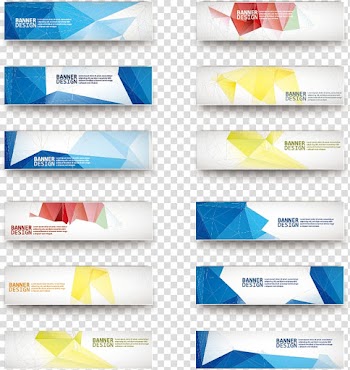 Banner design advertisement, Geometry Euclidean Web banner, Color banner material transparent background PNG clipart
